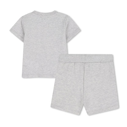 T-Shirt &amp; Bermuda Shorts Set in Heather Grey Kenzo