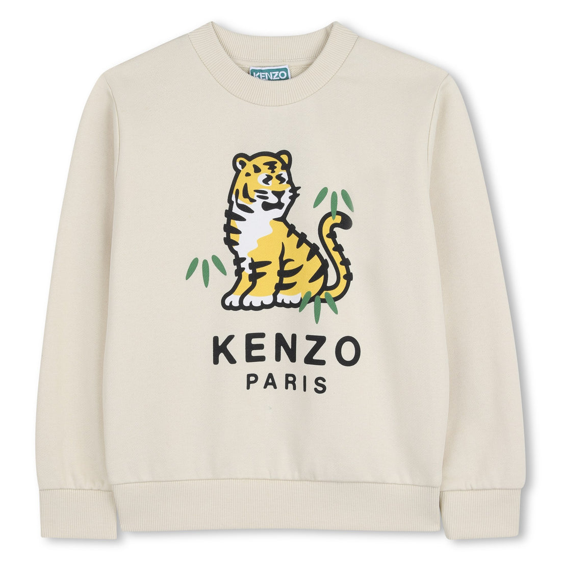 Logo Sweatshirt in Pale Yellow Kenzo
