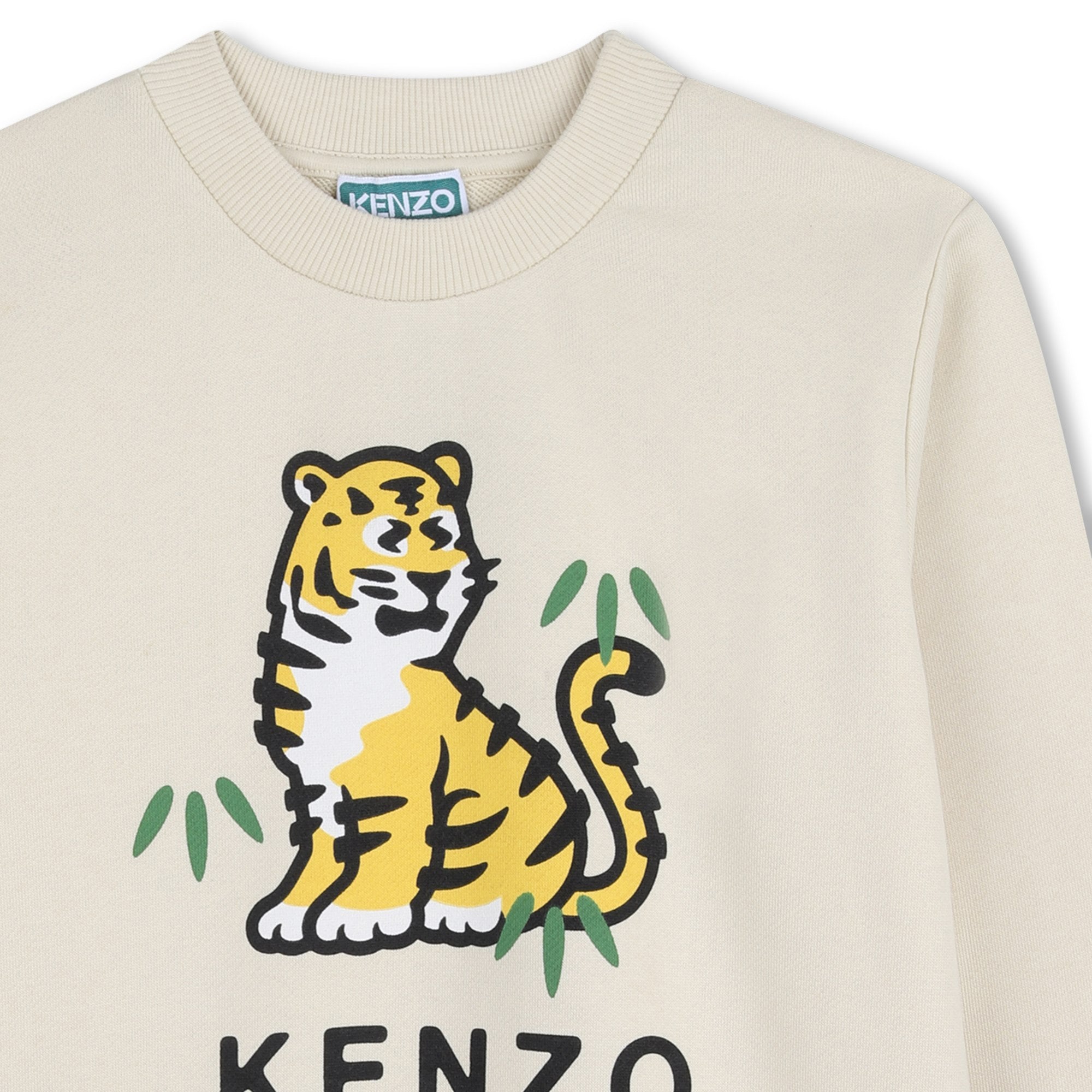 Logo Sweatshirt in Pale Yellow Kenzo