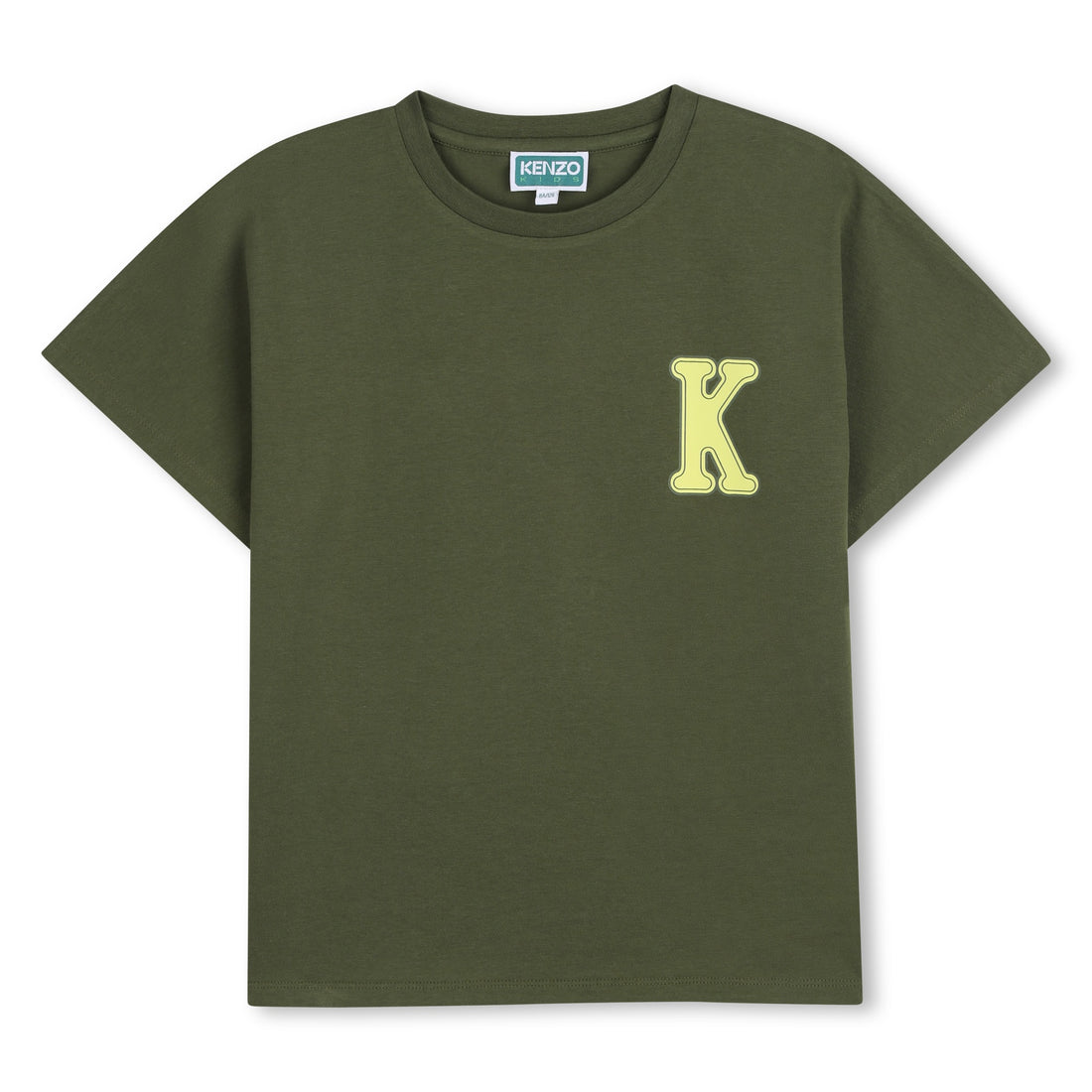 T-Shirt in Khaki Green Organic Cotton Kenzo