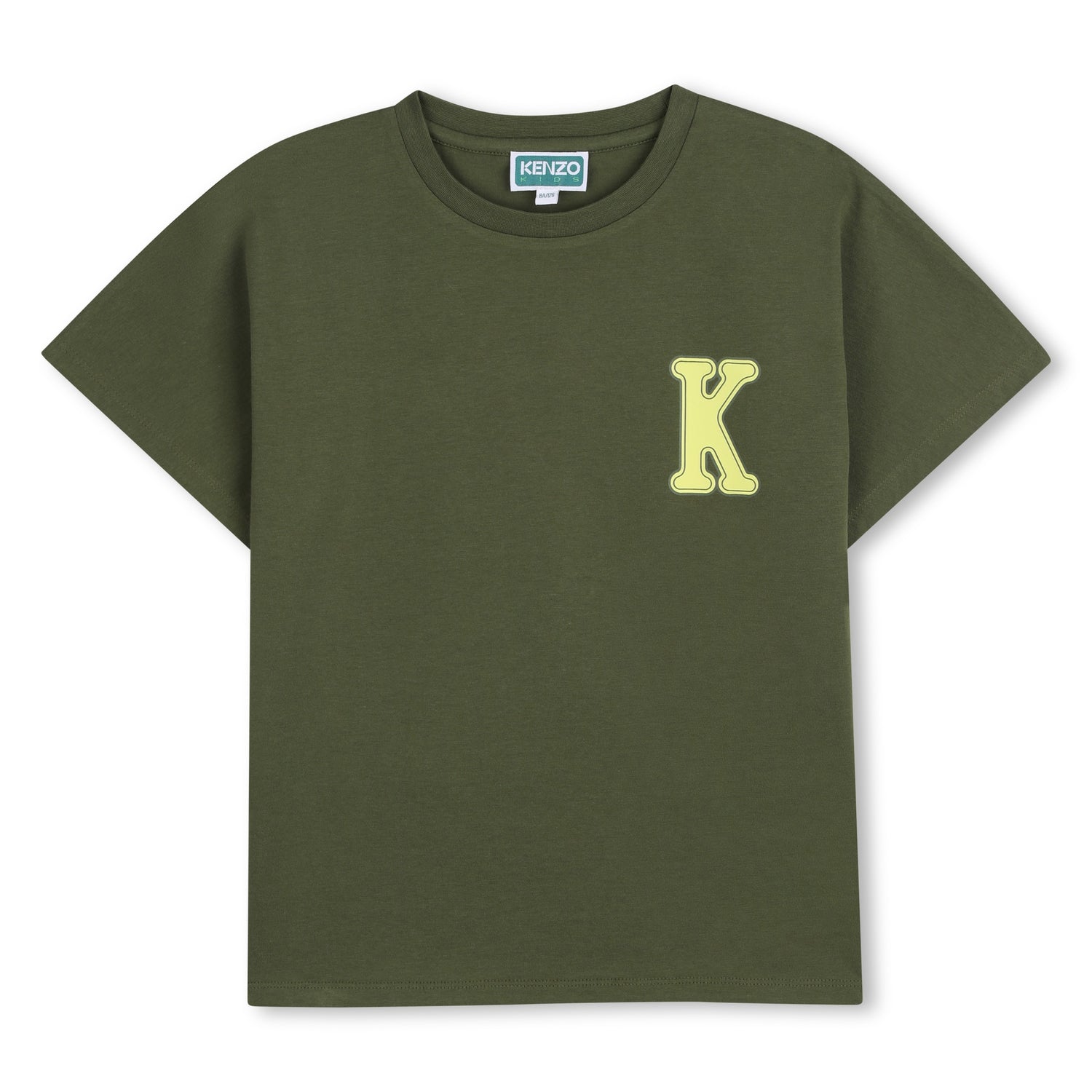 T-Shirt in Khaki Green Organic Cotton Kenzo