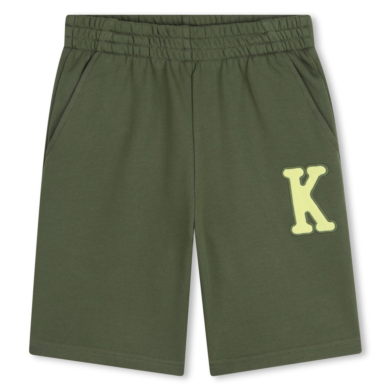 Bermuda Shorts in Khaki Green French Terry Kenzo
