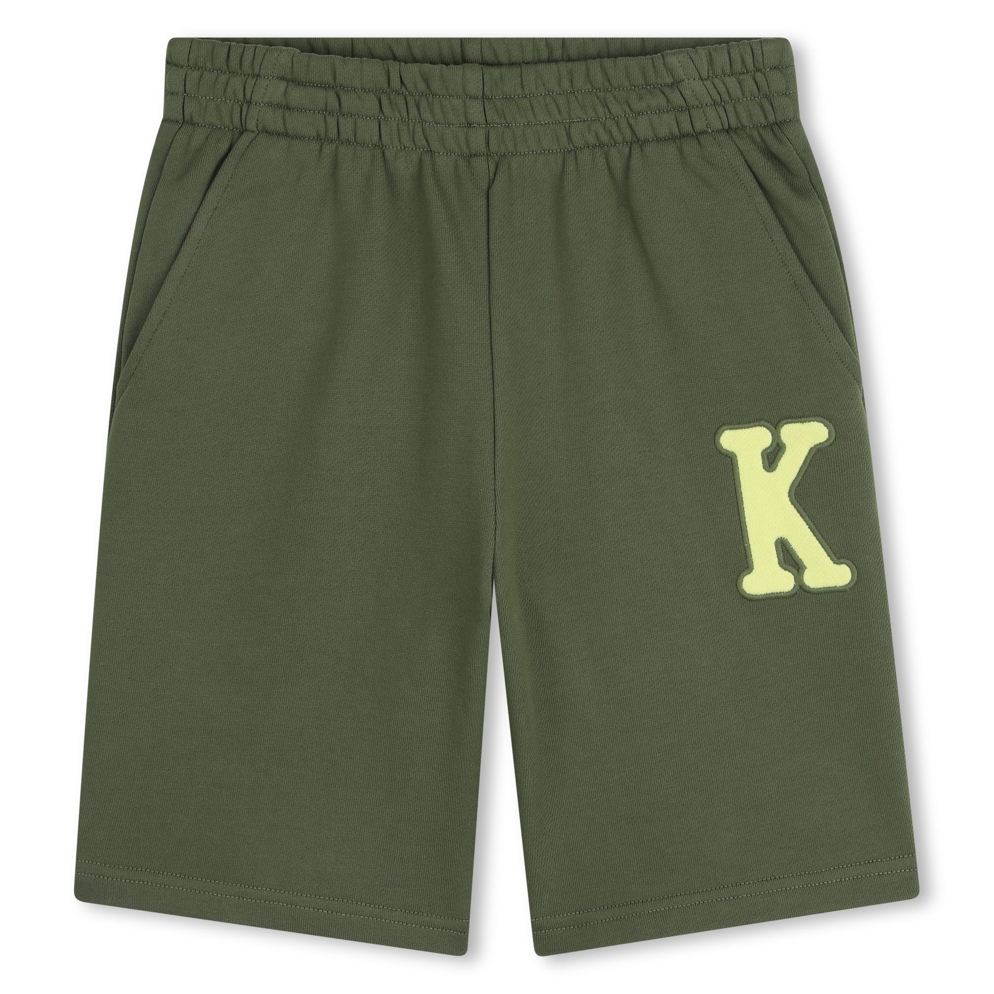 Bermuda Shorts in Khaki Green French Terry Kenzo