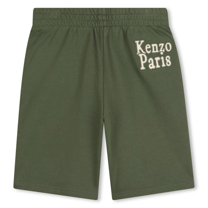 Bermuda Shorts in Khaki Green French Terry Kenzo