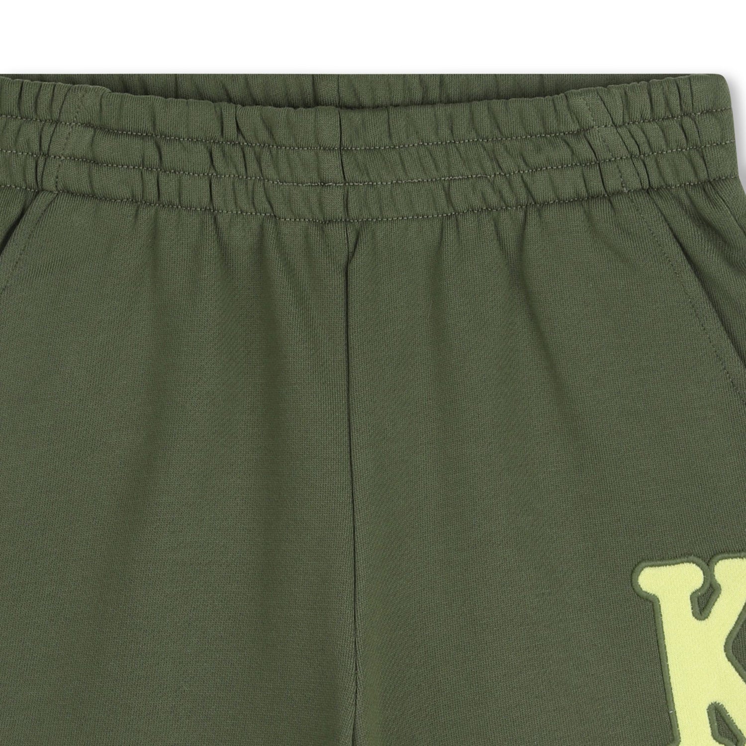 Bermuda Shorts in Khaki Green French Terry Kenzo