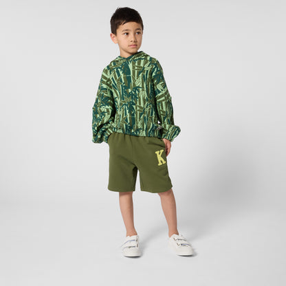 Bermuda Shorts in Khaki Green French Terry Kenzo
