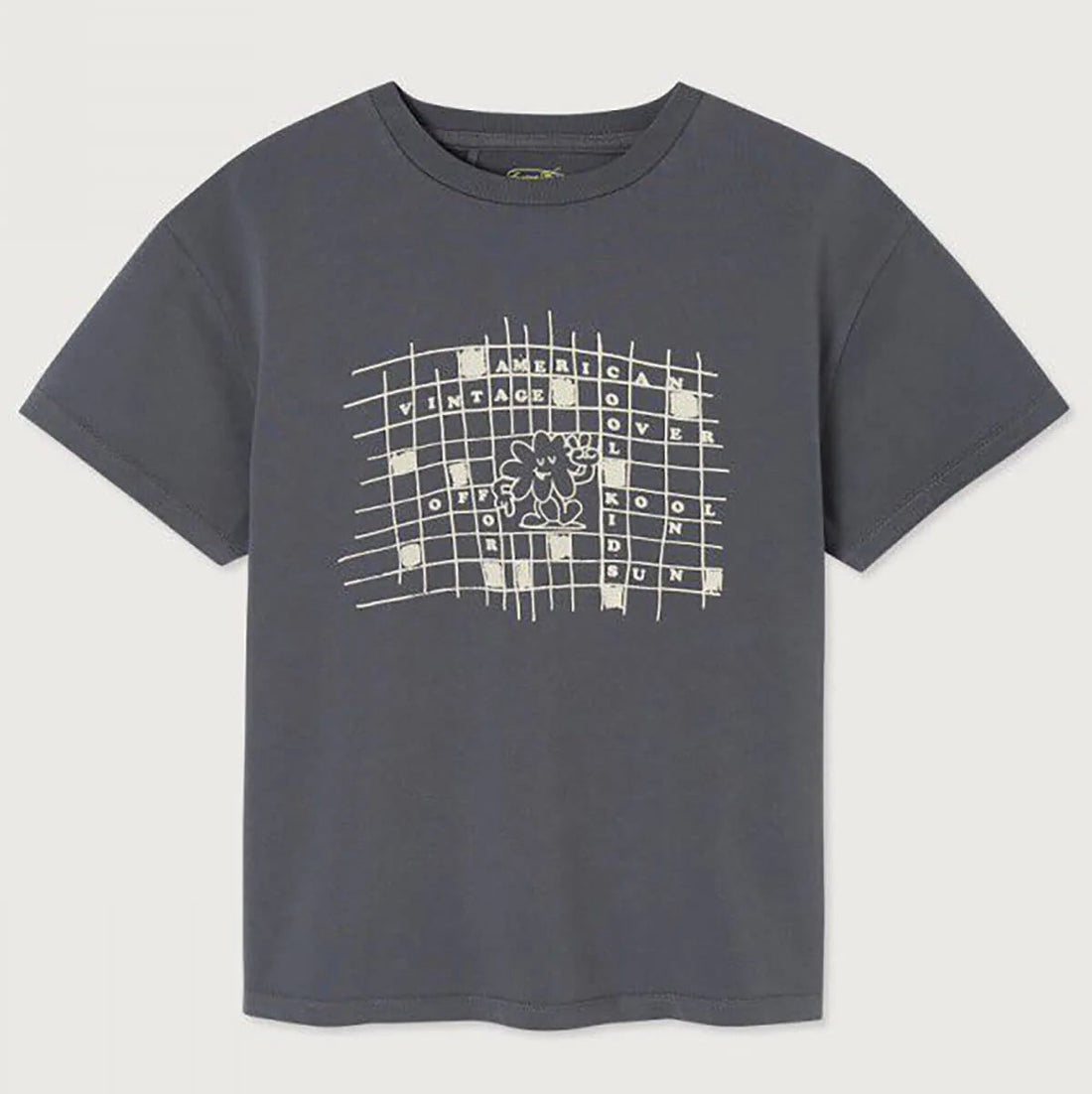 Short Sleeve T-Shirt with Logo Print American Vintage