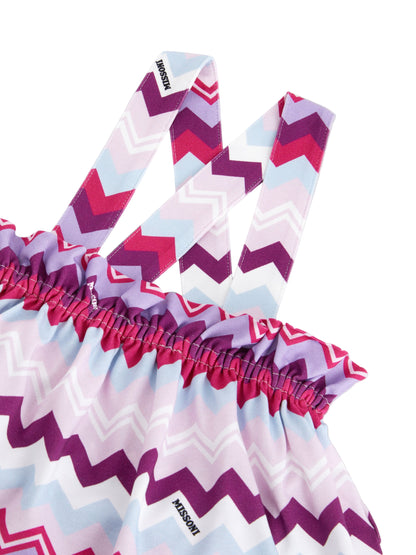 Missoni Toddler Girls Pinafore Dress With Attached Bloomer