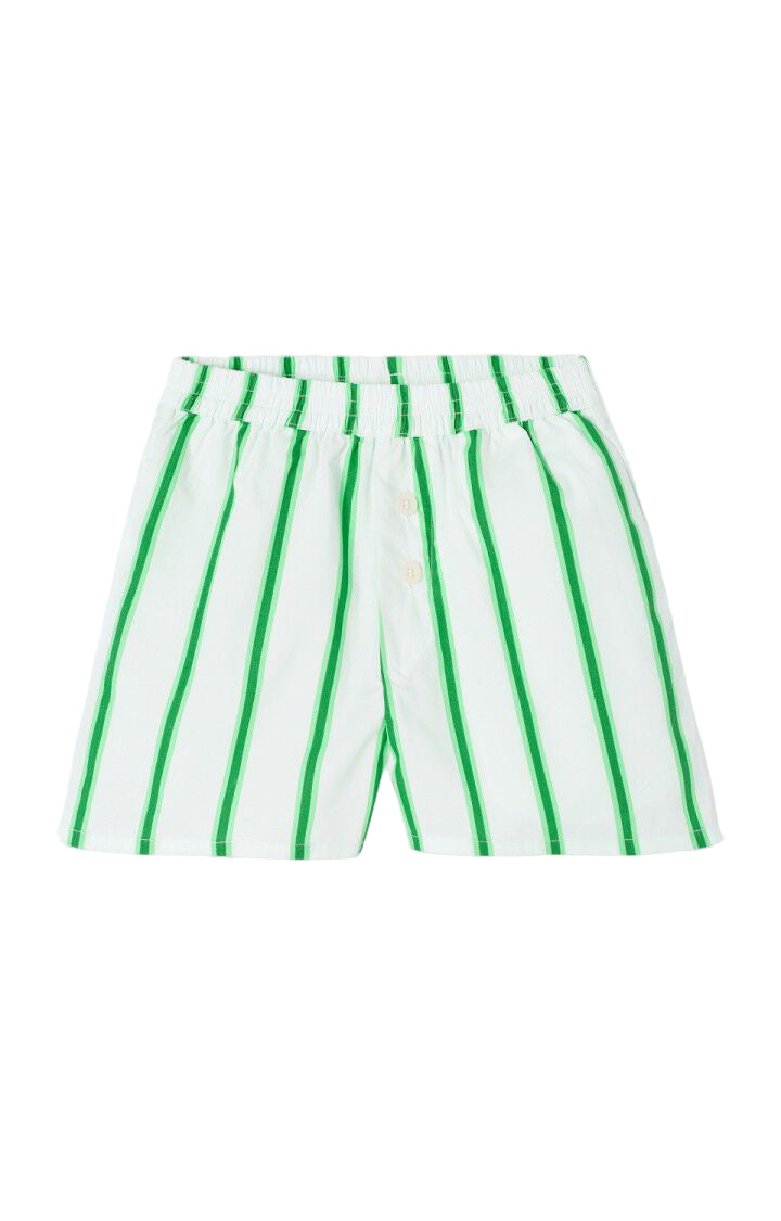 Striped Cotton Shorts with Elasticated Waist