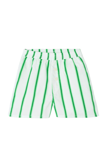 Striped Cotton Shorts with Elasticated Waist