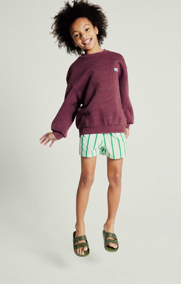 Striped Cotton Shorts with Elasticated Waist