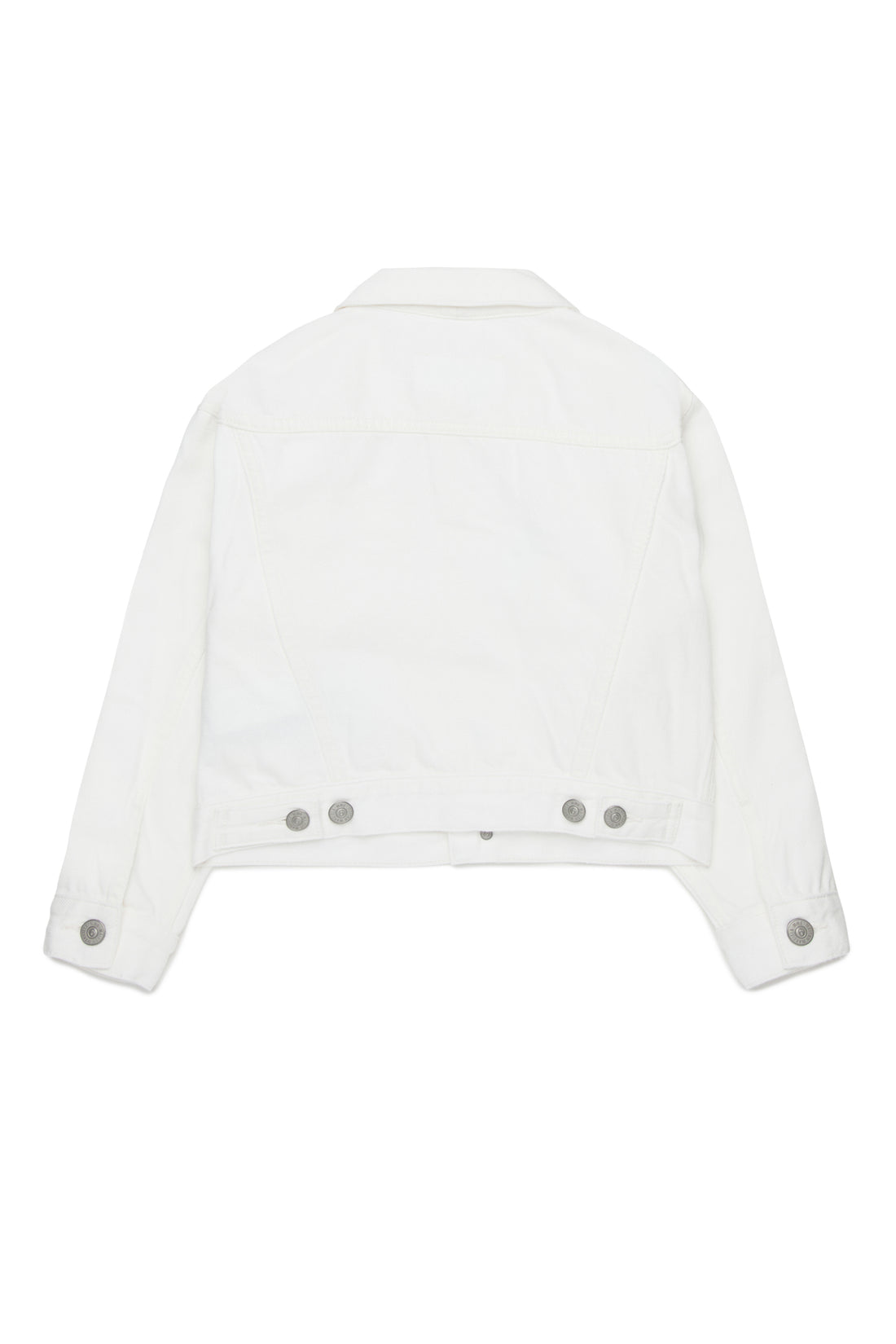 White Cotton Denim Jacket for Kids