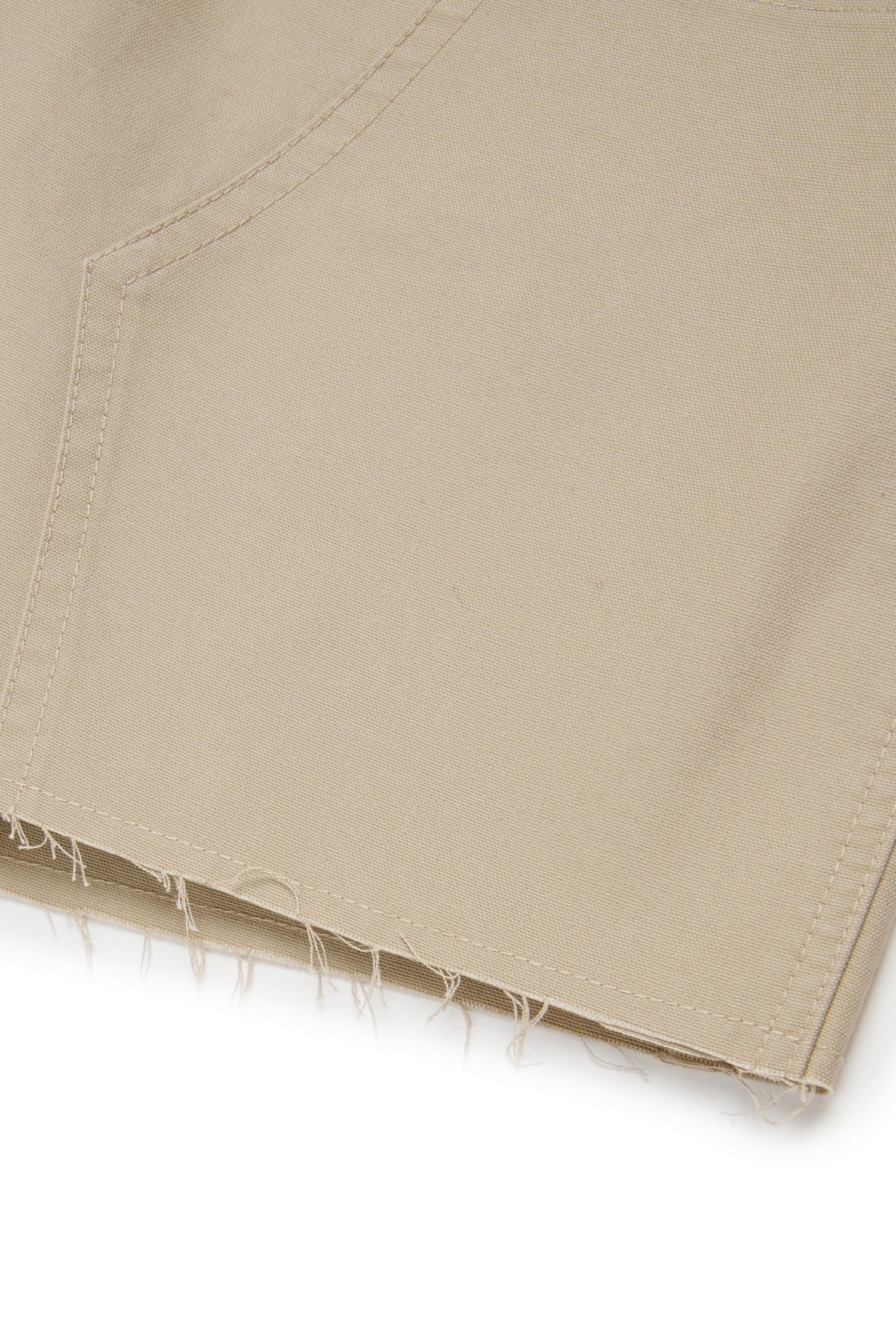 Beige Cotton Utility Shorts for Kids
