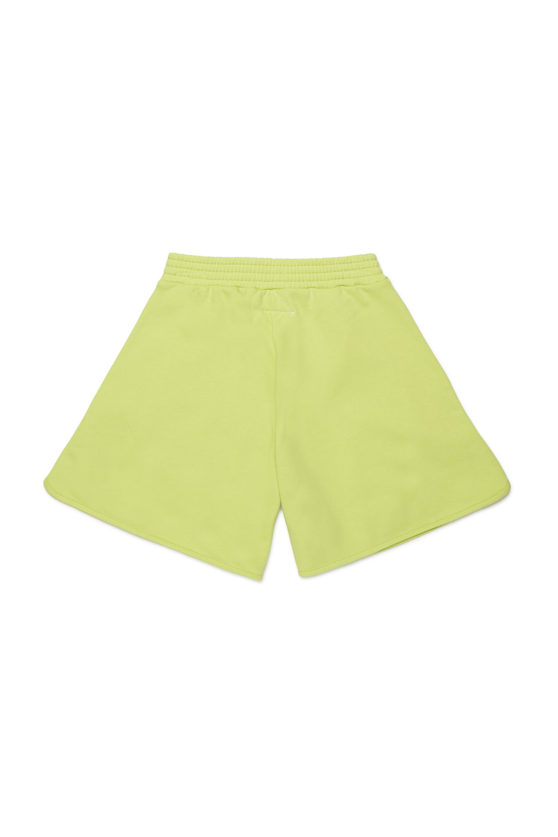 Lime Cotton Logo Shorts for Kids