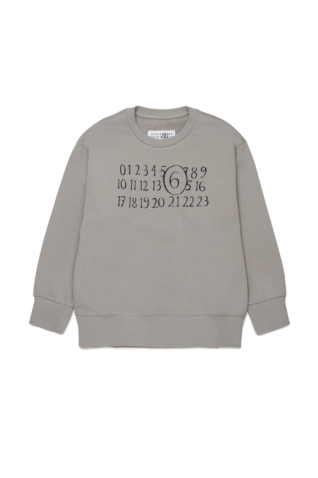 Grey Cotton Logo Sweatshirt for Kids