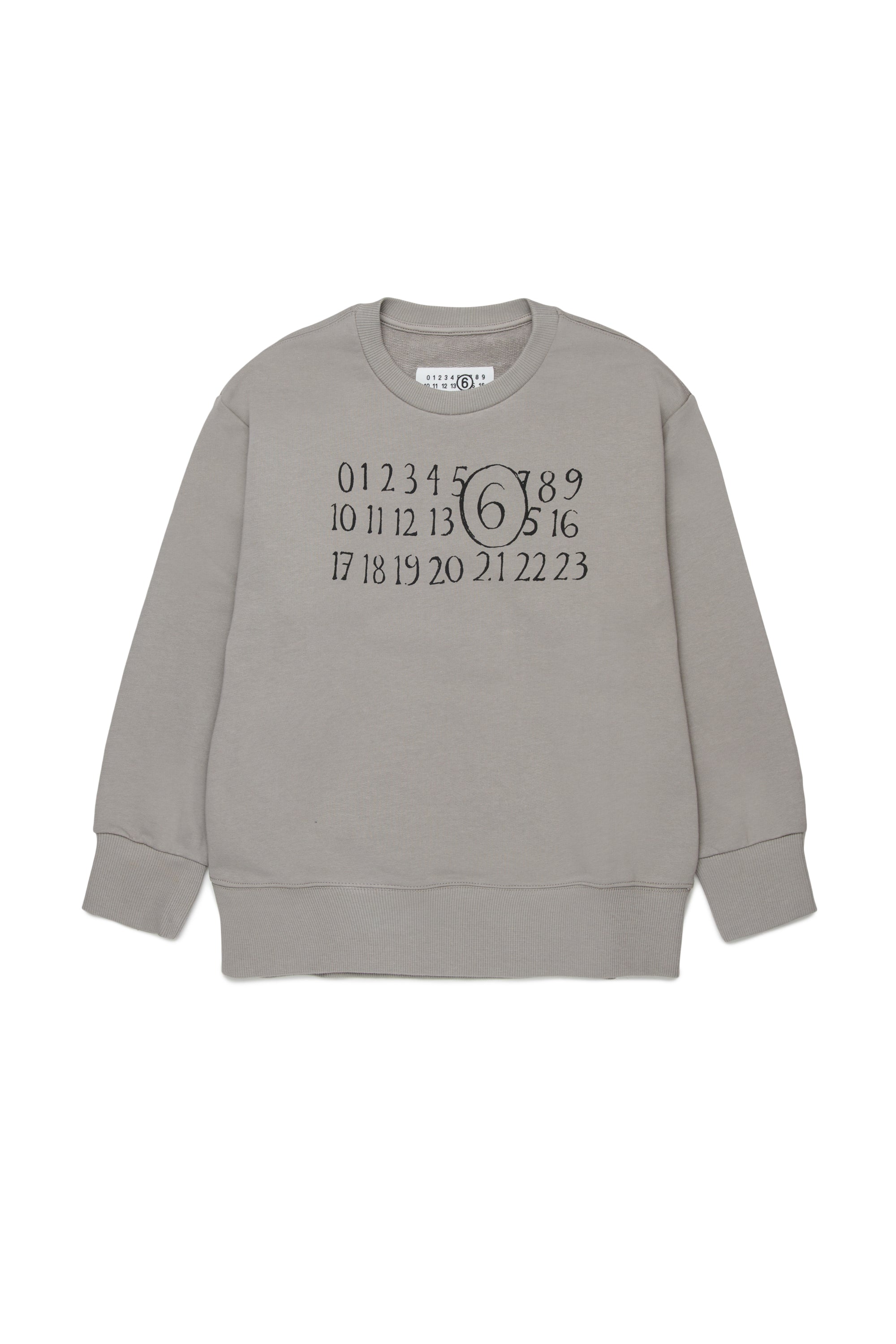 Grey Cotton Logo Sweatshirt for Kids