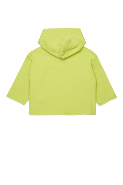 Lime Cotton Hooded Sweatshirt for Kids