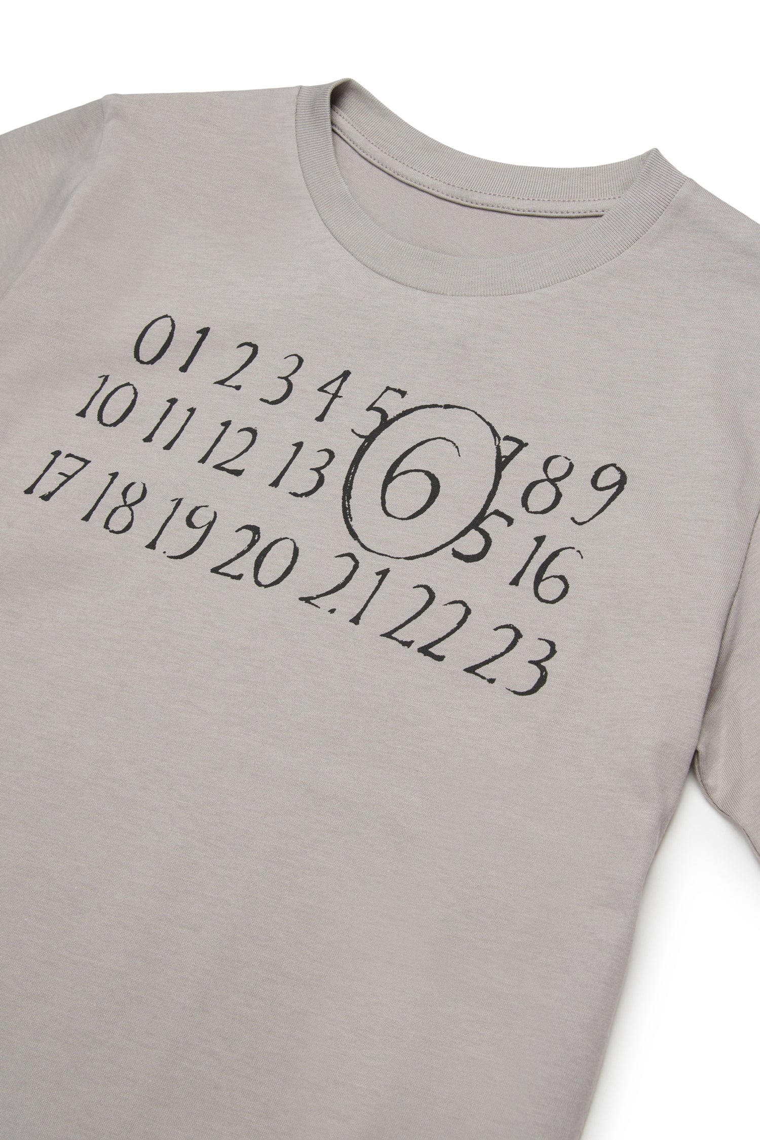 Grey Cotton Logo Print T-Shirt for Kids