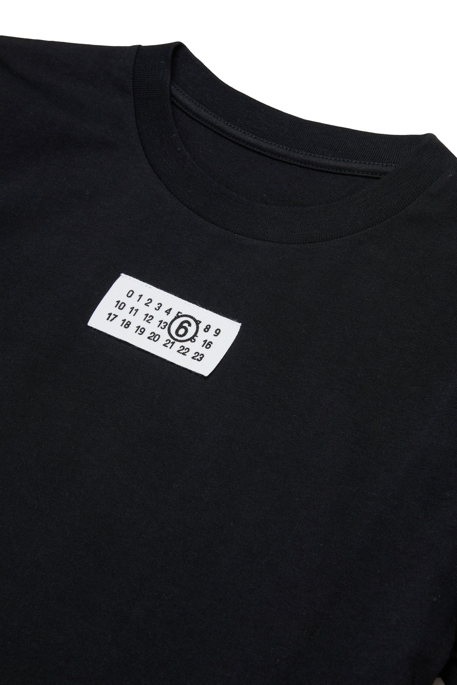 Black Cotton Logo T-Shirt for Kids