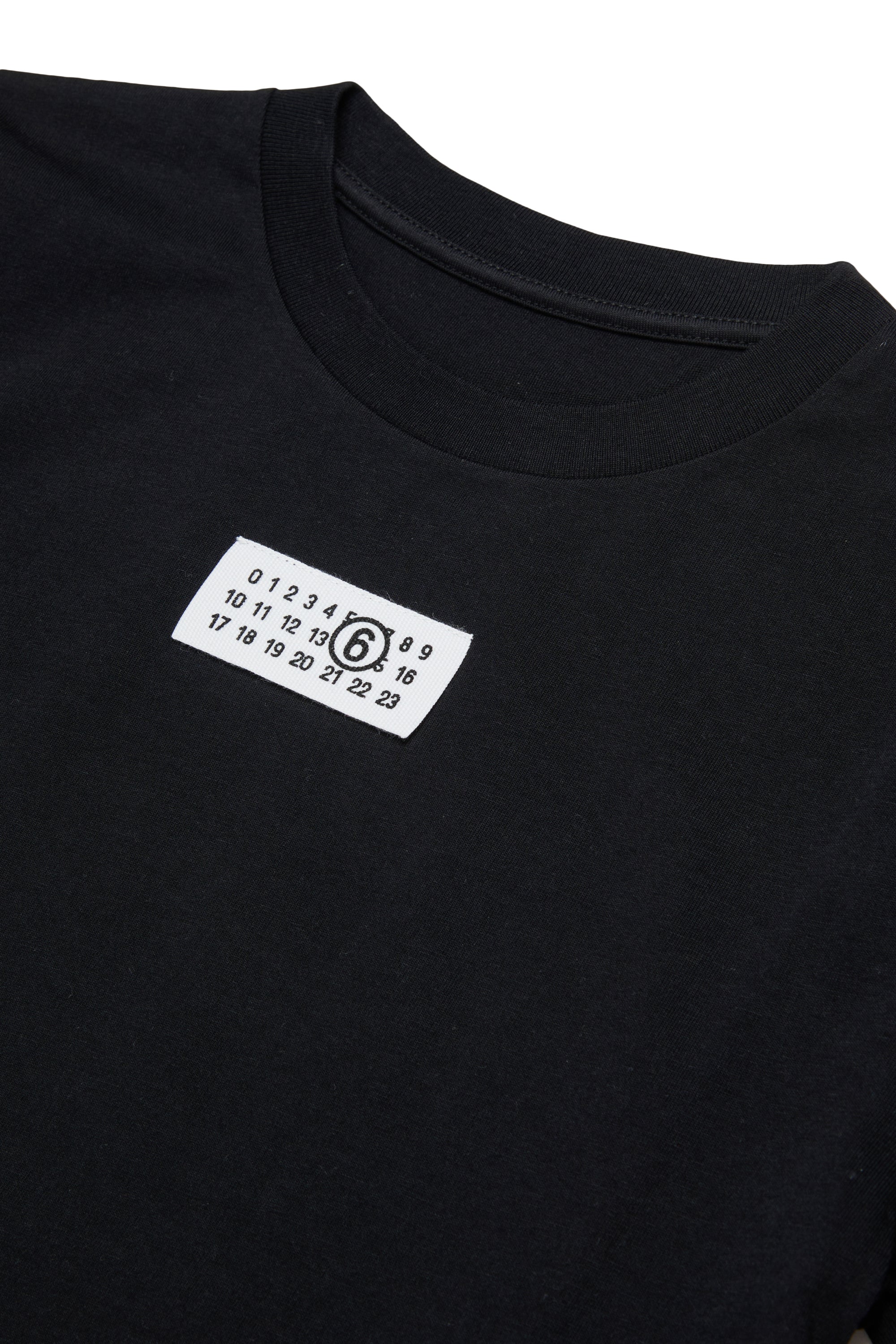 Black Cotton Logo T-Shirt for Kids