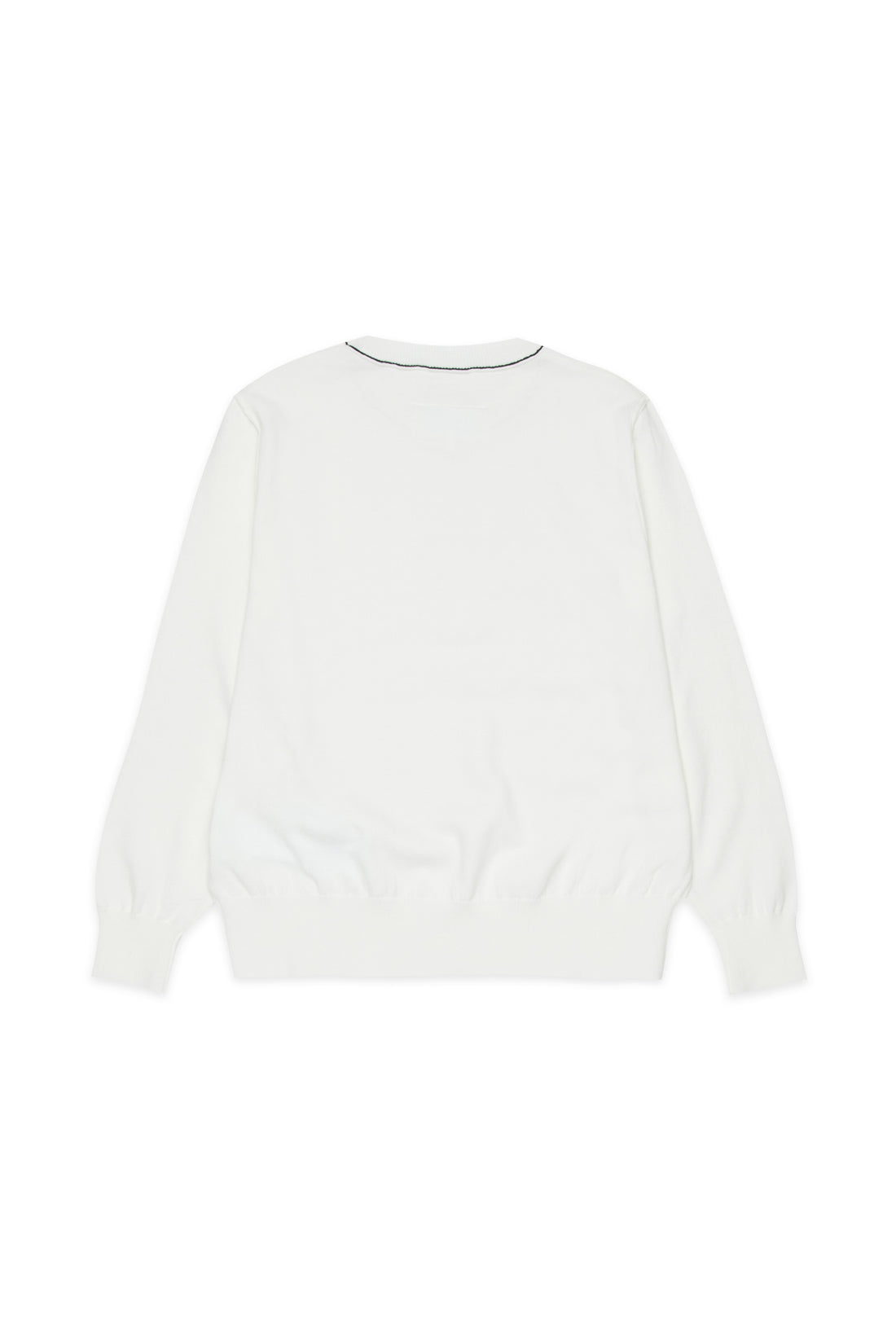 White Cotton Knit Jumper for Kids