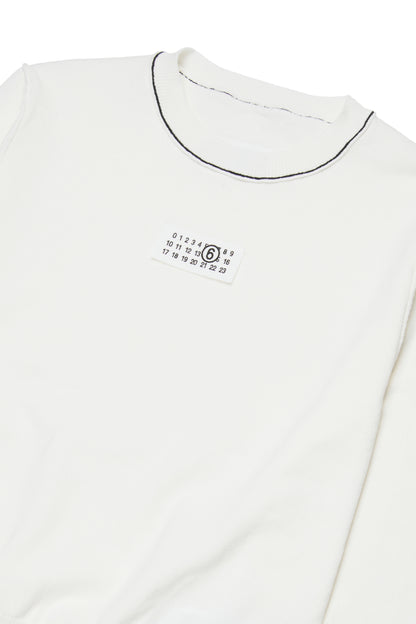 White Cotton Knit Jumper for Kids