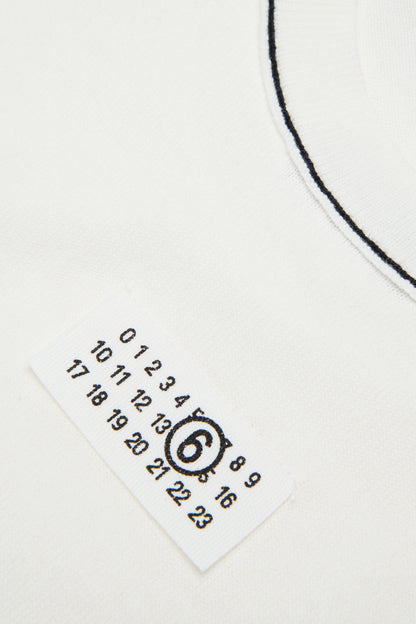 White Cotton Knit Jumper for Kids