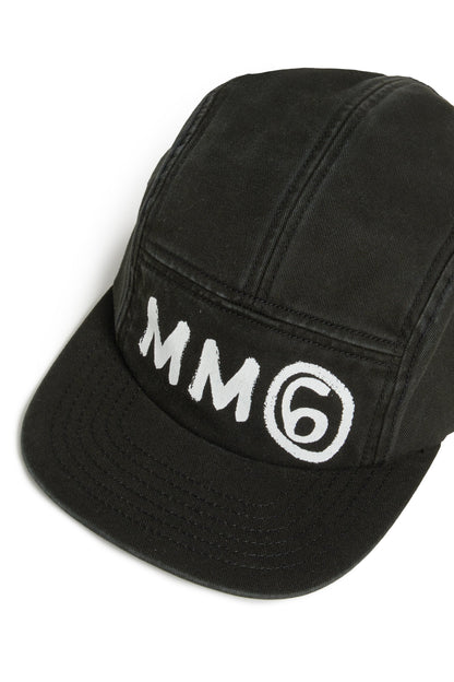 Black Cotton Cap for Kids Mm6 Kid