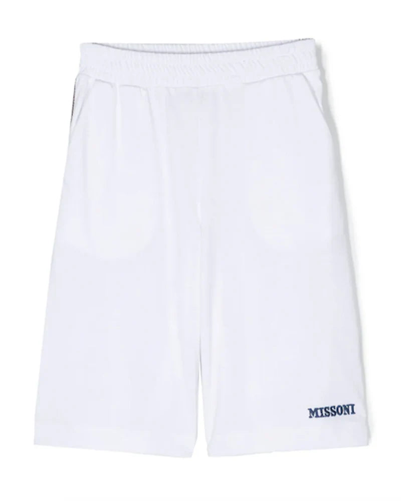 Cotton Jersey Shorts with Signature Chevron Side Panels