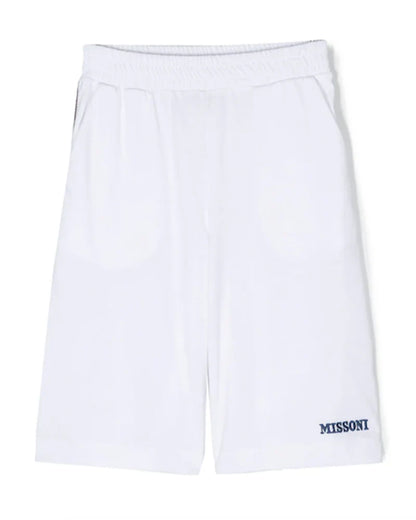 Cotton Jersey Shorts with Signature Chevron Side Panels