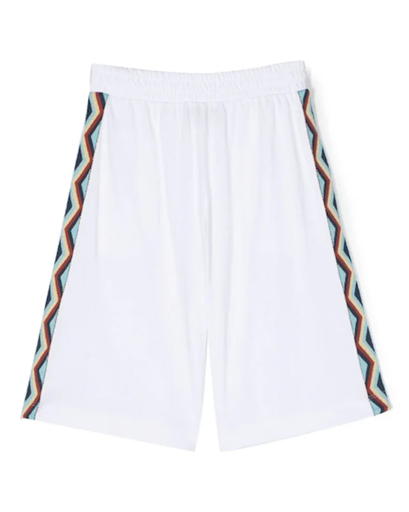 Cotton Jersey Shorts with Signature Chevron Side Panels
