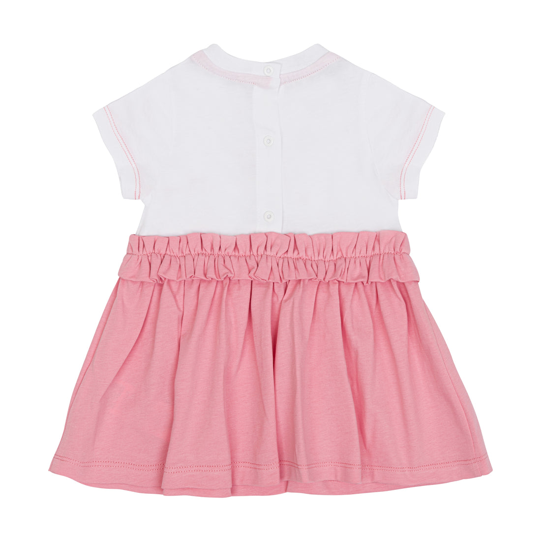 Ruffled Baby Dress with Logo Detail