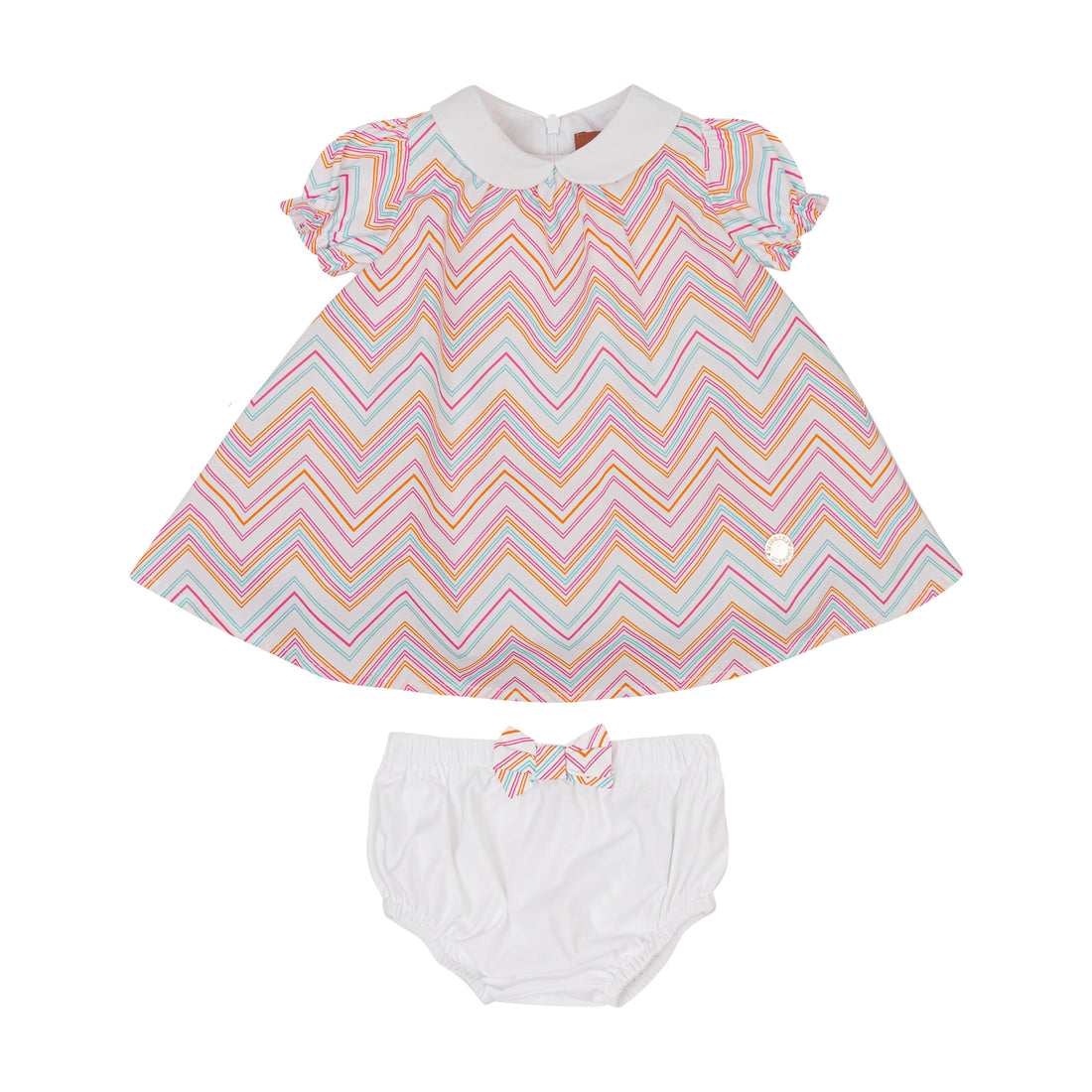 Chevron Baby Dress with Bloomers