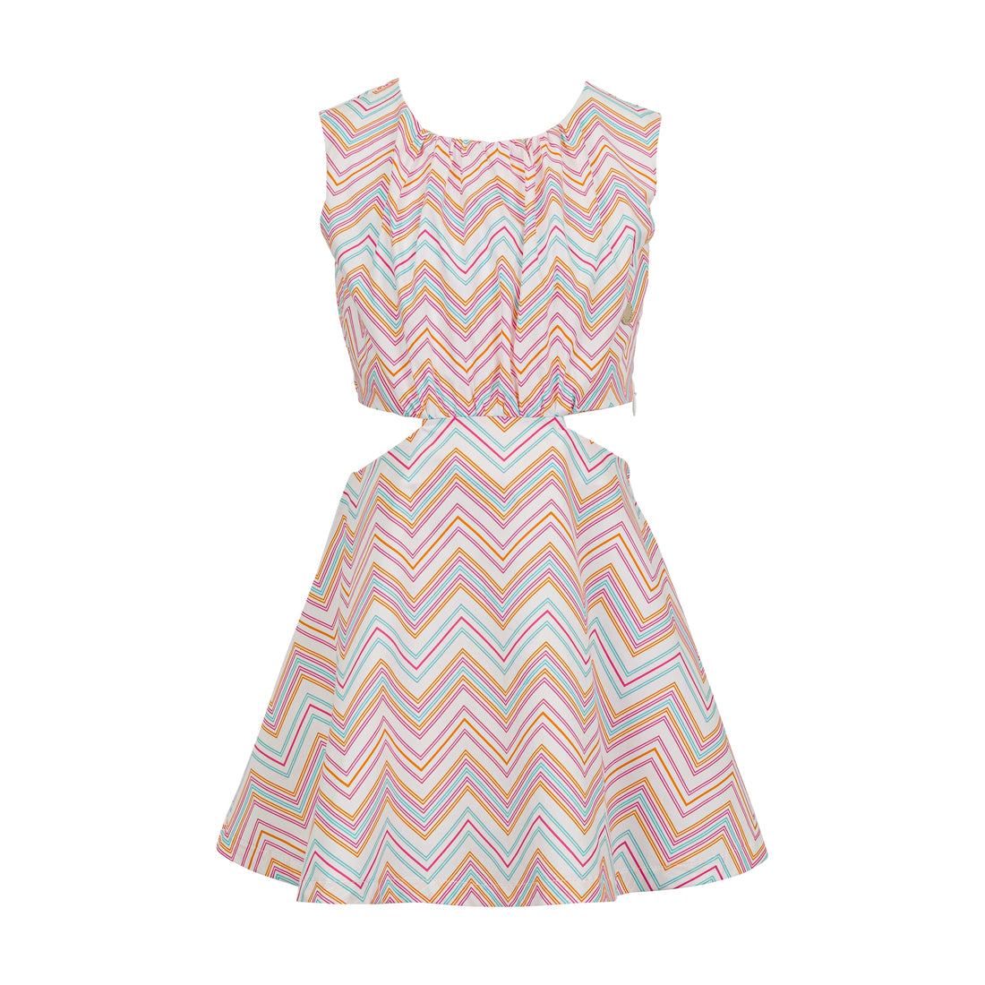 Chevron Print Cotton Dress