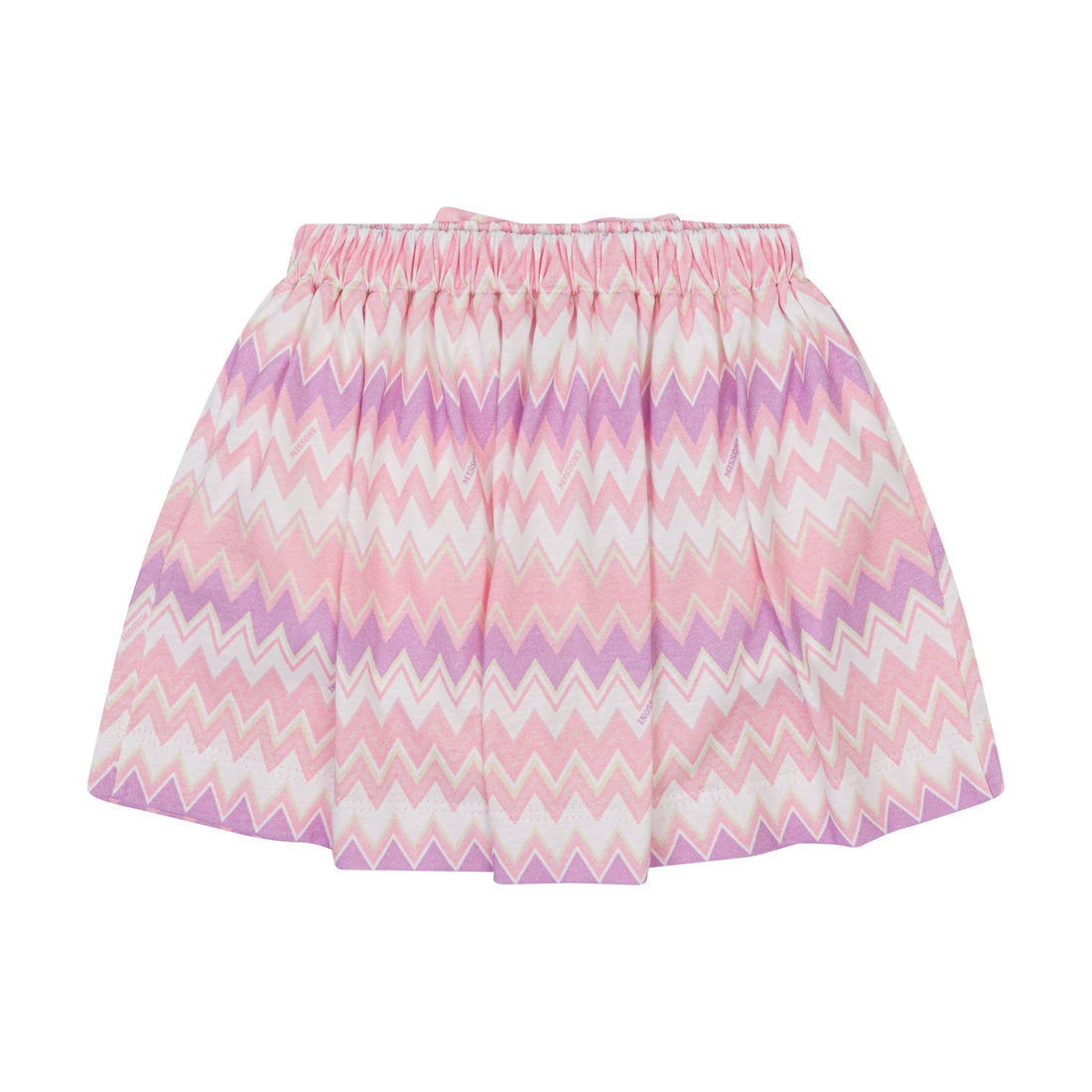 Baby Zigzag-Print Chevron-Knit Cotton Skirt