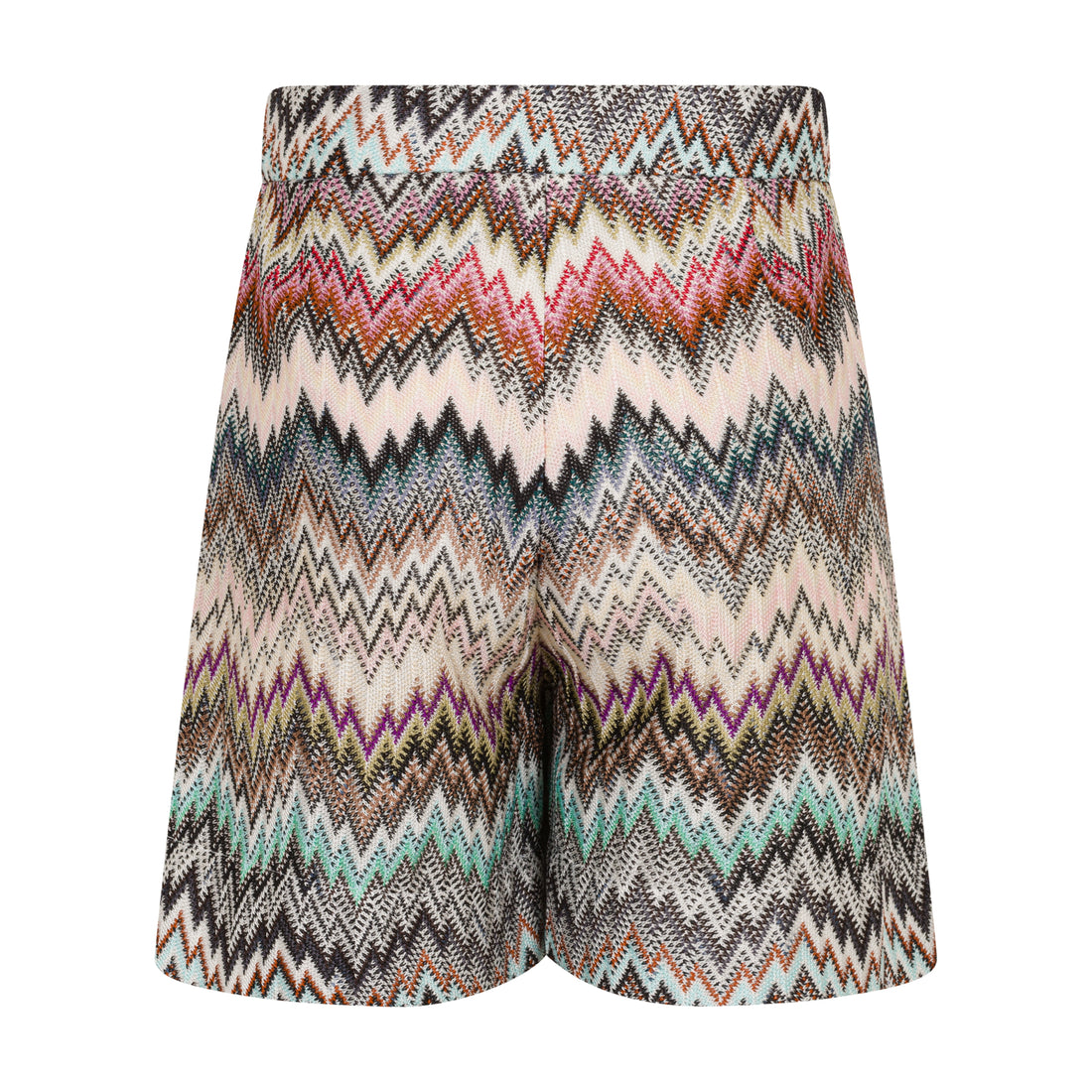 Children’s Chevron-Knit Divided Skirt with Multicolour Zigzag Pattern