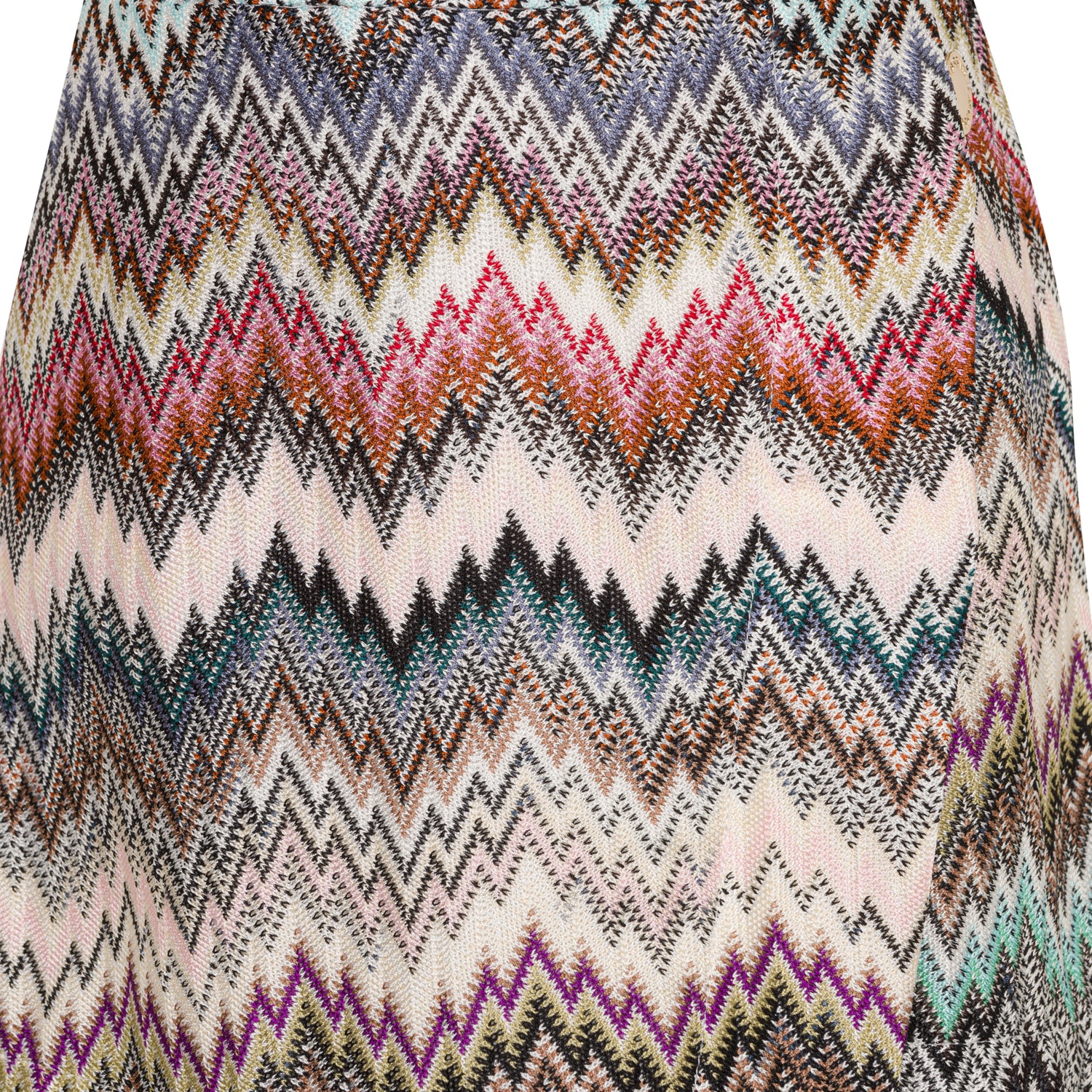 Children’s Chevron-Knit Divided Skirt with Multicolour Zigzag Pattern