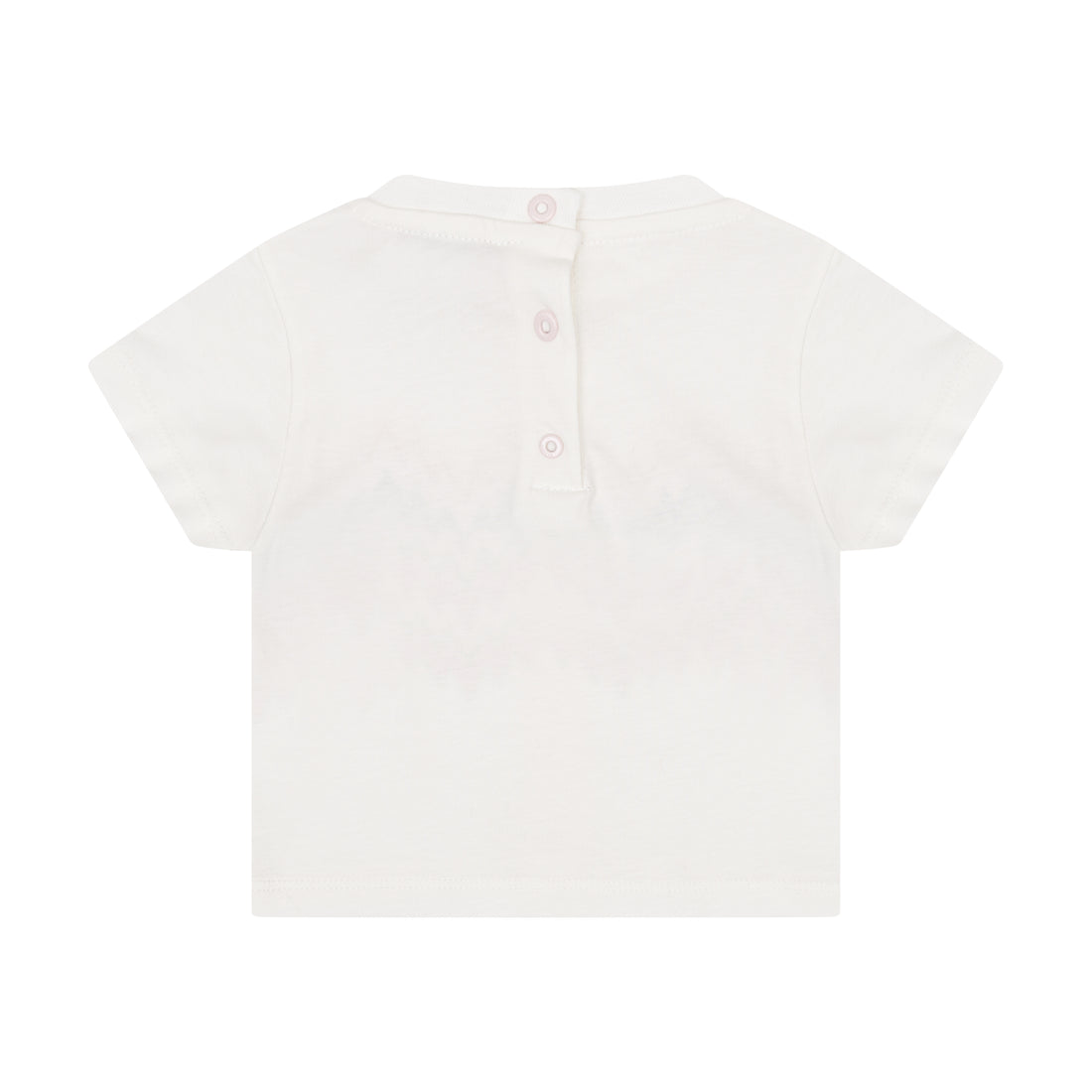 Baby Knitted Cotton Tee with Multicolour Zigzag Logo Print