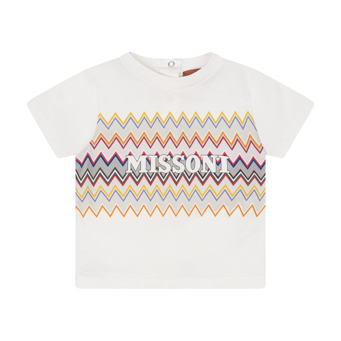 Baby cotton T-shirt with Missoni print