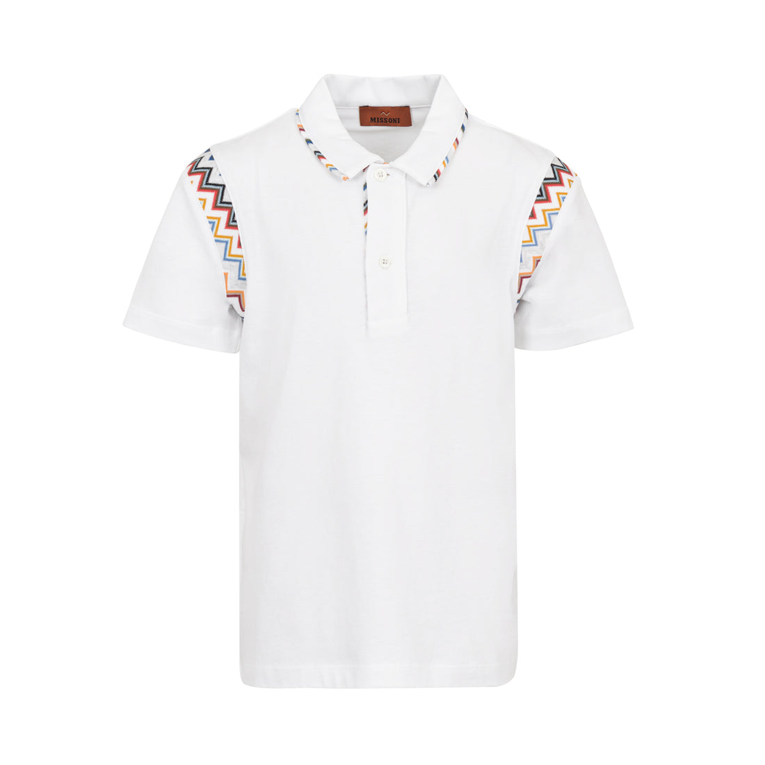 Missoni Contrast-Zigzag Knitted Polo Shirt