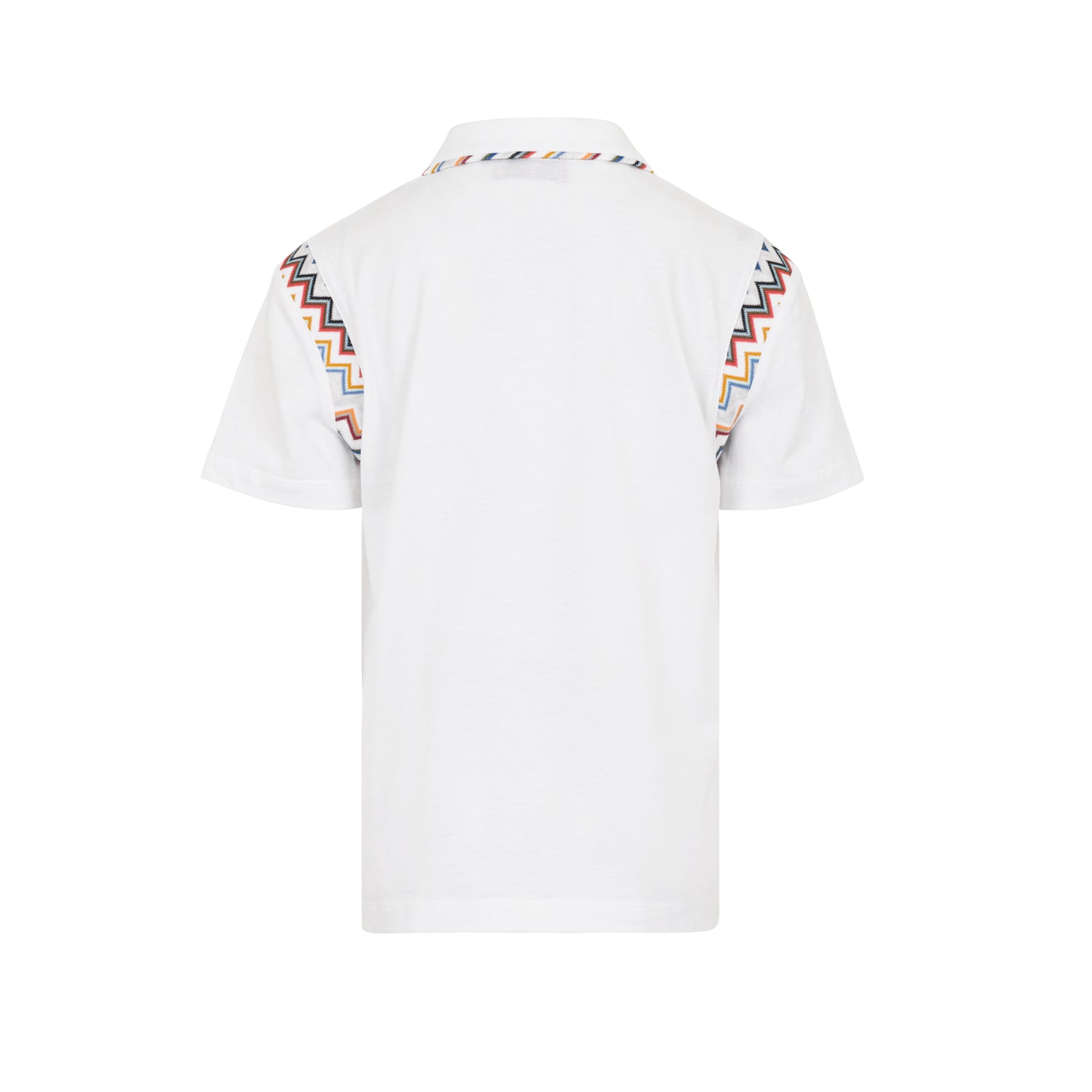 Missoni Contrast-Zigzag Knitted Polo Shirt