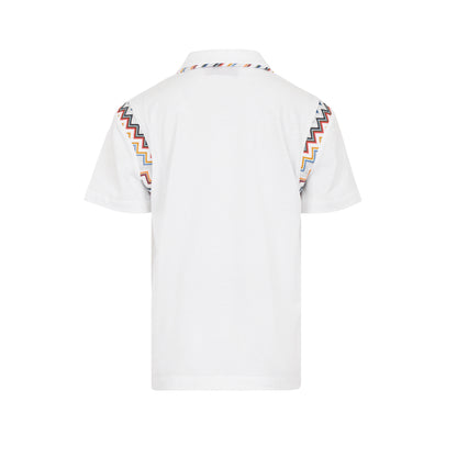 Missoni Contrast-Zigzag Knitted Polo Shirt