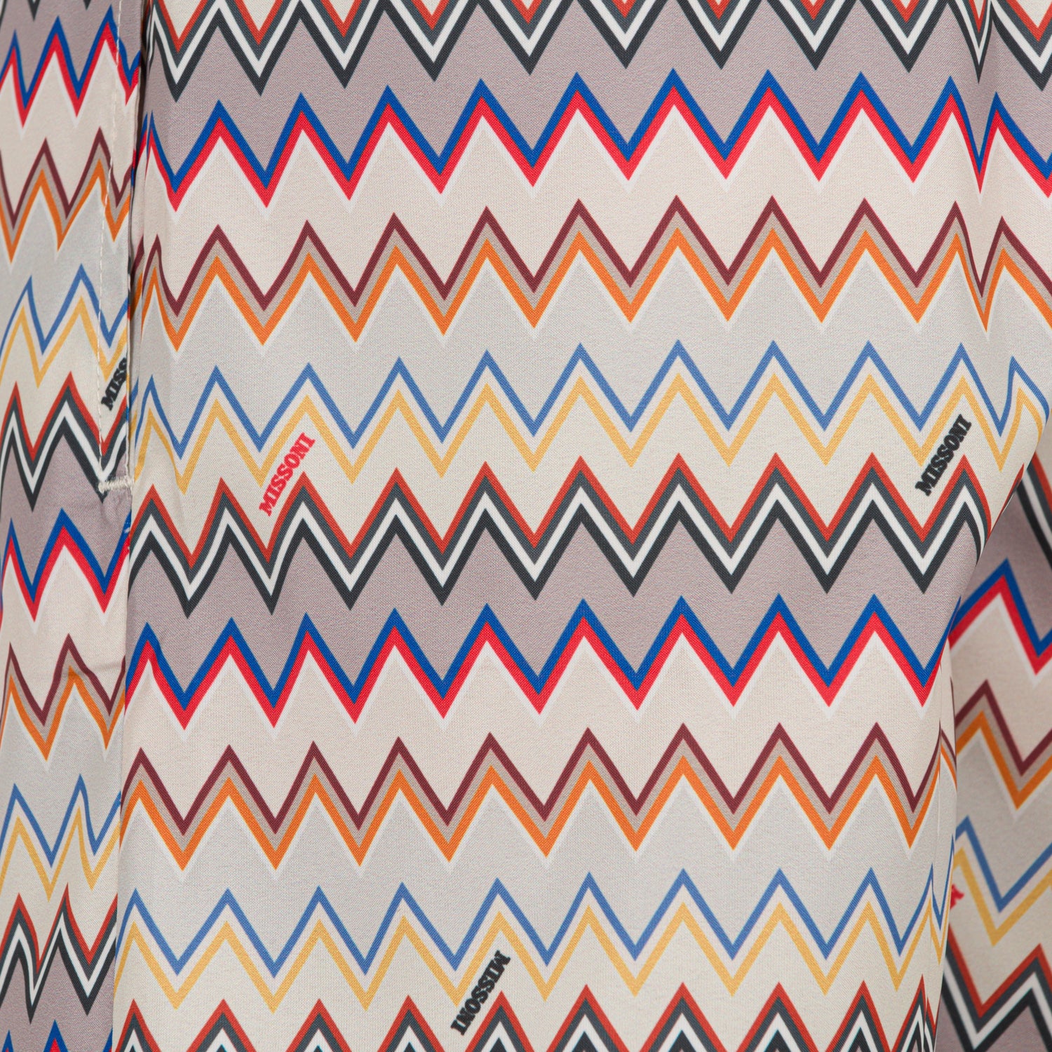 Zigzag-Print Woven Swim Shorts