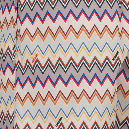 Zigzag-Print Woven Swim Shorts