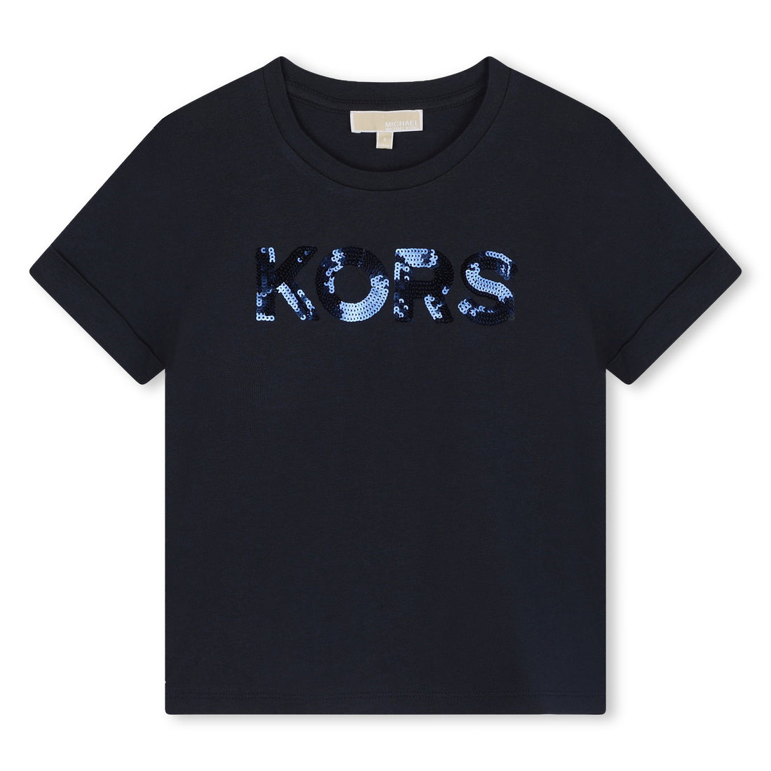 Michael Kors Short Sleeves Tee-Shirt with Tonal Sequin Logo | Schools Out