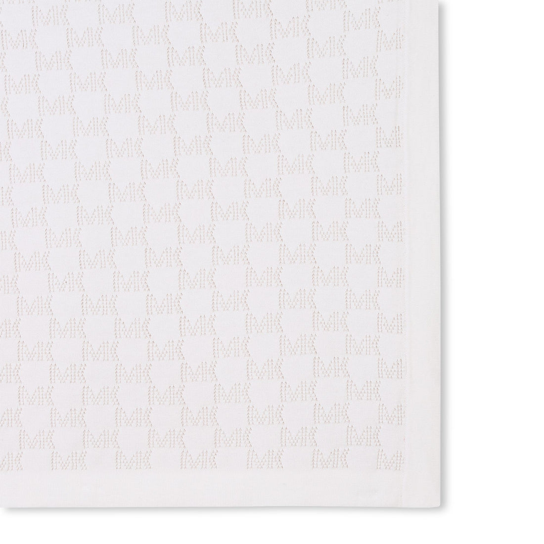 Knitted Blanket with Signature "MK" Jacquard