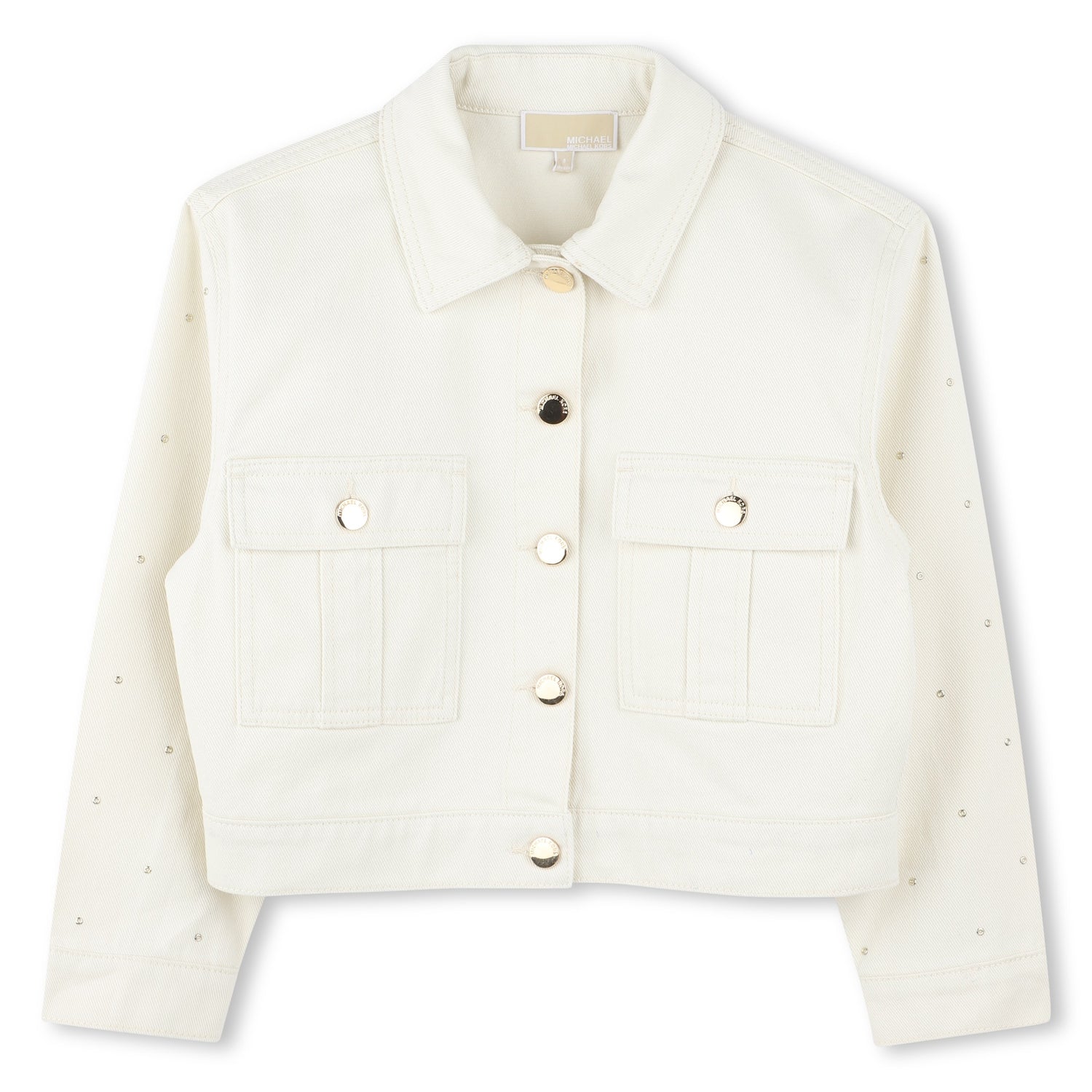 Michael Kors Cotton Twill Jacket with Decorative Details