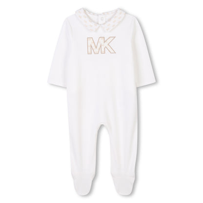 Michael Kors Organic Cotton Pyjama Set with Bib and Beanie