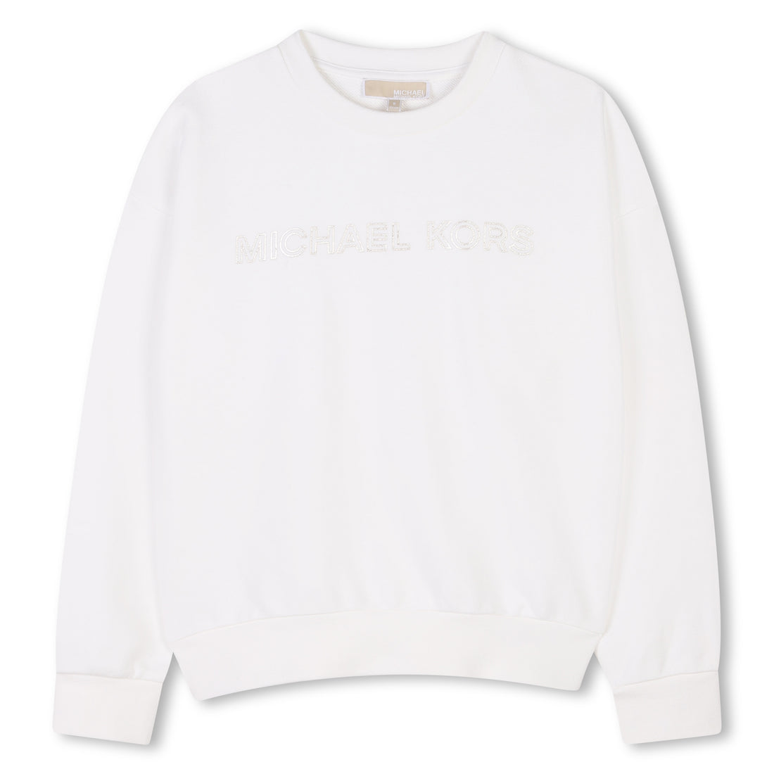 Michael Kors Cotton French Terry Sweatshirt with Metallic Print