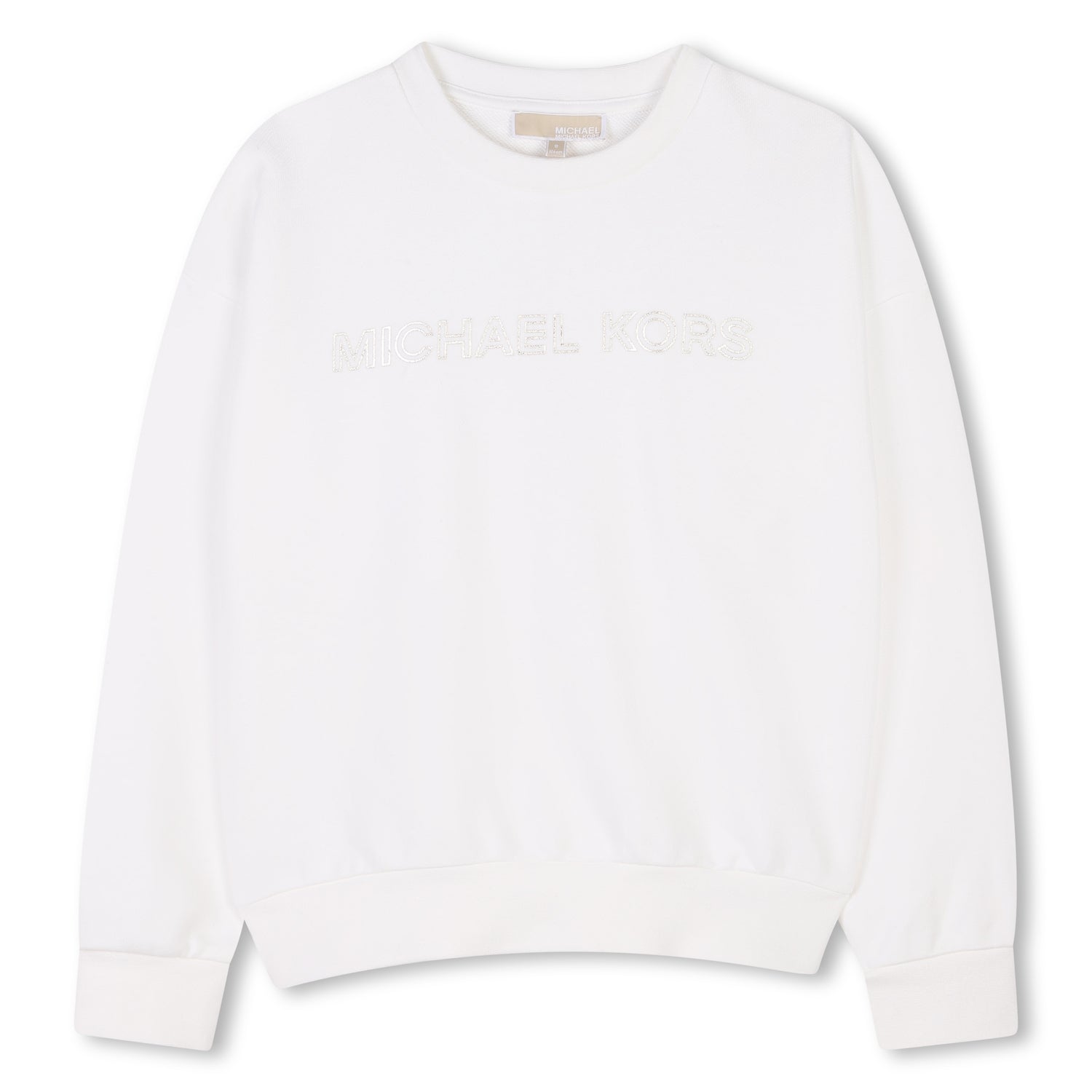 Michael Kors Cotton French Terry Sweatshirt with Metallic Print